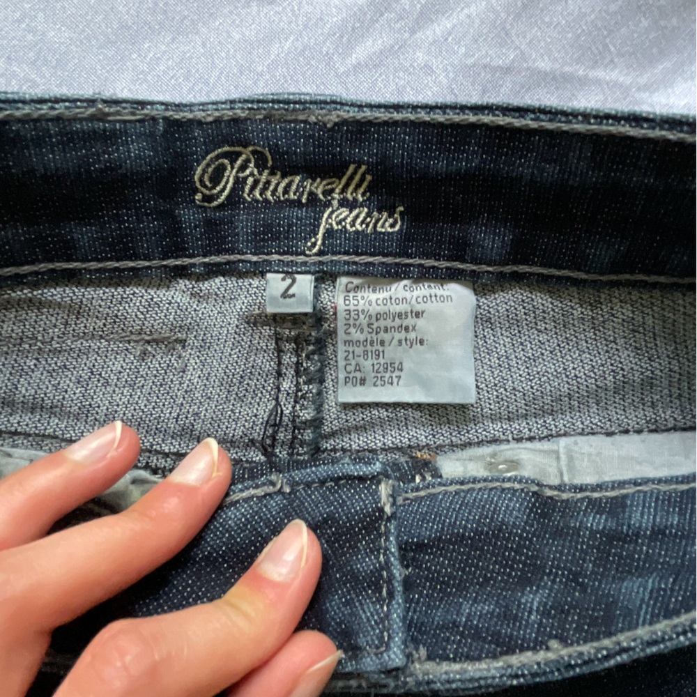 Vintage High Rise Flared Dark Wash Jeans - Picture 4 of 7